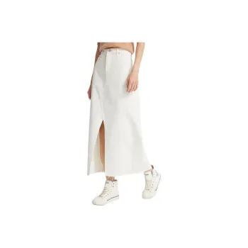 FRAME The Midaxi Frayed Edge Denim Midi Skirt