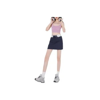 ZAVK Casual Short Skirts Women's Navy Blue