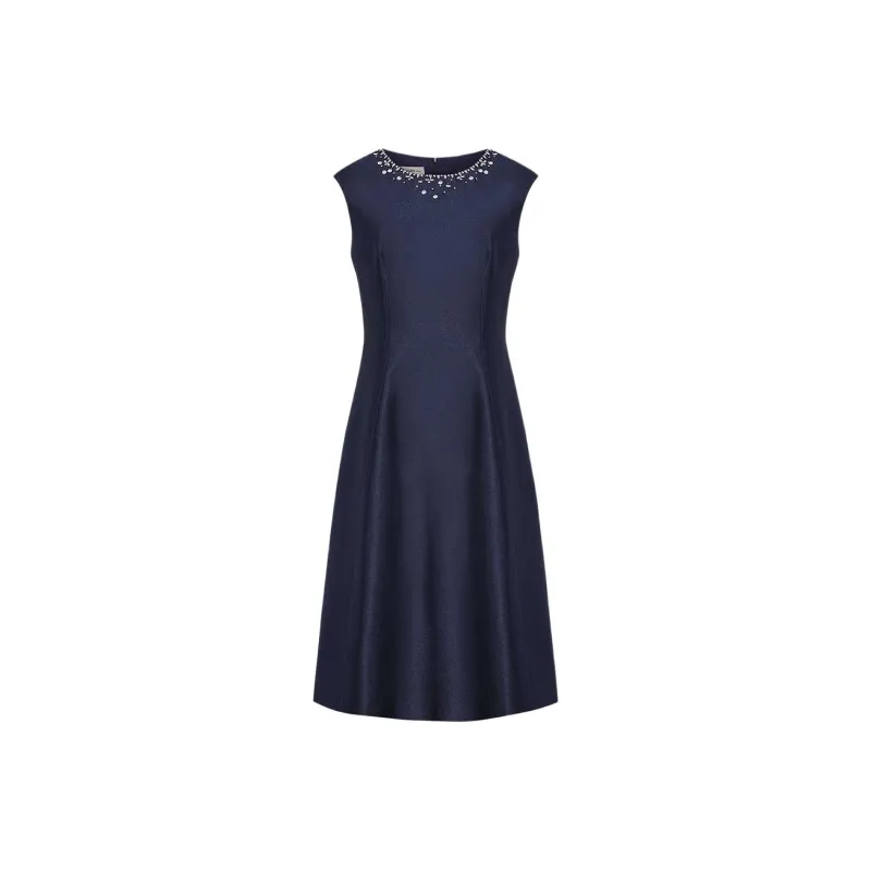 BBLLUUEE Sleeveless Dress Women's Ink Blue-0