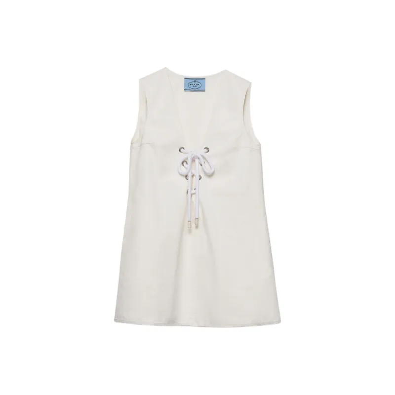 PRADA Sleeveless Dress Women's White-0