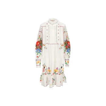 Valentino Long Sleeved Dress Women's White
