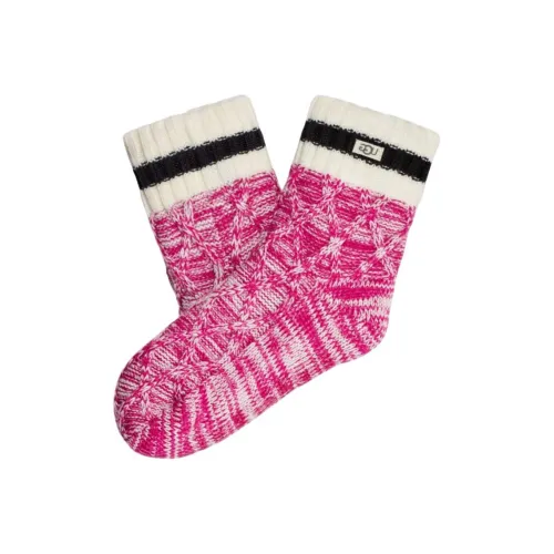 UGG Mid Calf Socks Women's 1 Pack Pink