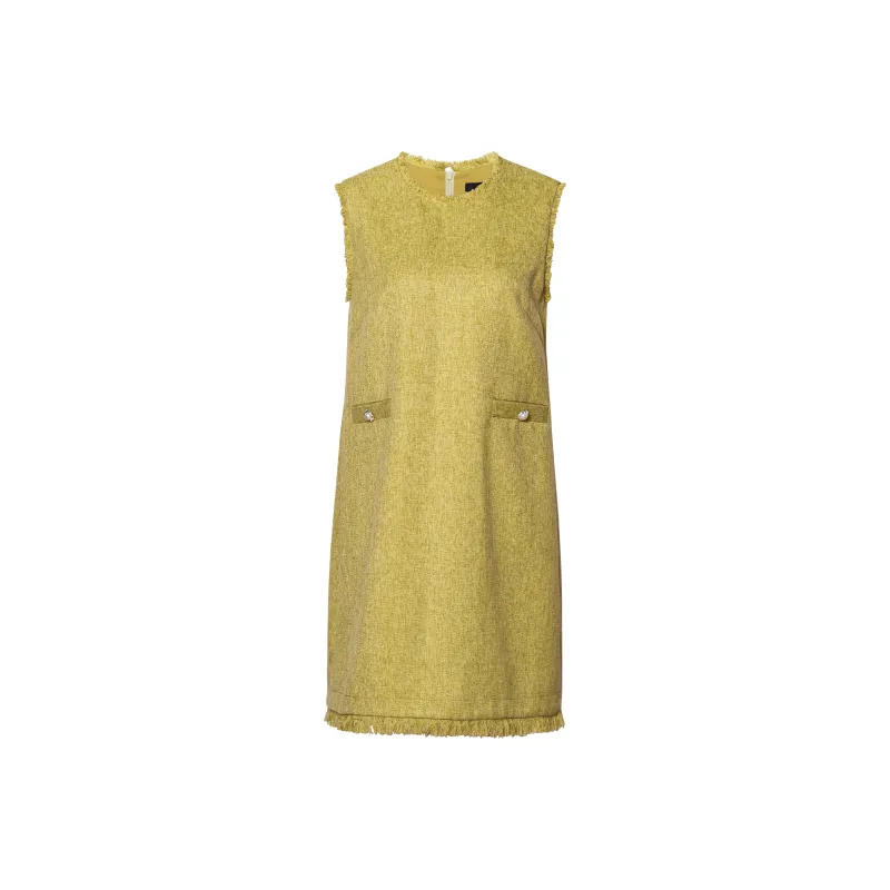 ROEYSHOUSE Sleeveless Dress Women's Yellow Green-0