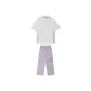 Standard White Top+Charcoal Purple Bottom