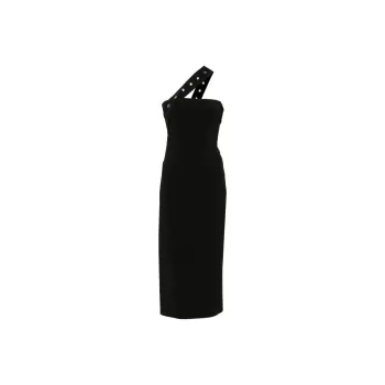 Patrizia Pepe Eyelet detail Midi Dress