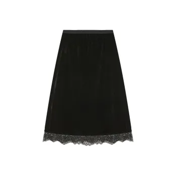 XIANGYING Casual Long Skirt Women's Black