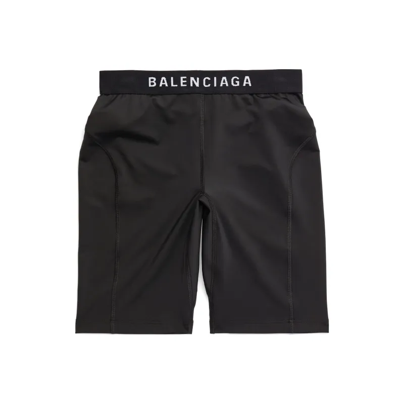 Balenciaga Athletic Cycling Shorts 'Black/White'-0