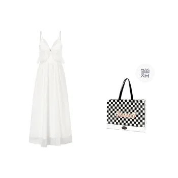 STARFEI Slip Dress Women's White