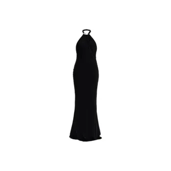 GIUSEPPE DI MORABITO Brooch Detailed Halterneck Maxi Dress