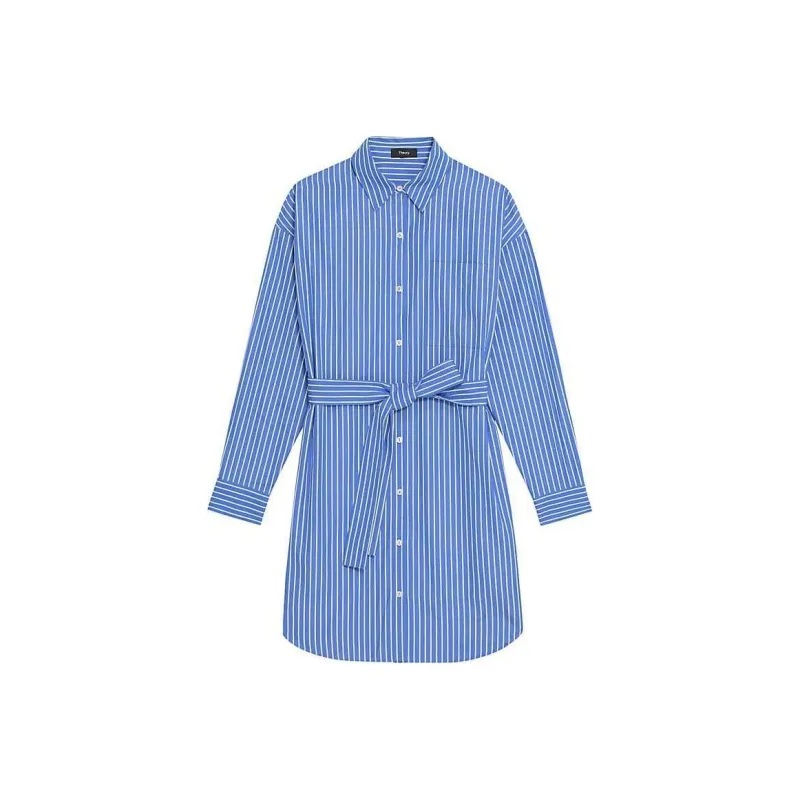 THEORY Long Sleeved Dress Women's Dark Blue-0
