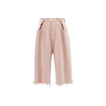 IMMI Summer Denim Knee Length Shorts Women's Pink