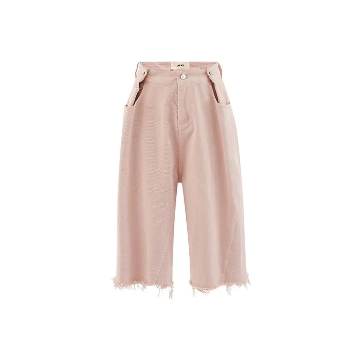 IMMI Summer Denim Knee Length Shorts Women's Pink-0