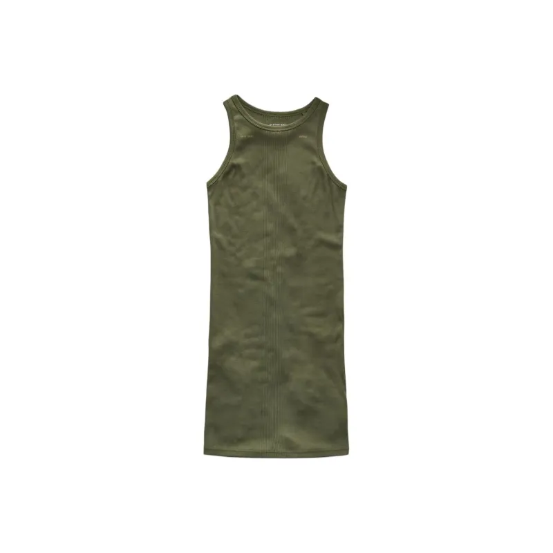 G-STAR RAW Sleeveless Dress Women's Olive Green-0