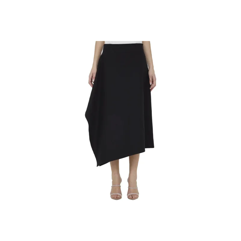 Bottega Veneta Asymmetric Midi Skirt-0
