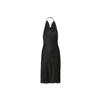 ARITZIA Ten Nines Satin Dress Sleeveless Dress Women's Black