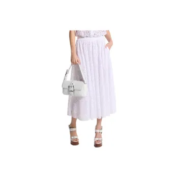 MICHAEL KORS Leopard Corded Lace Midi Skirt