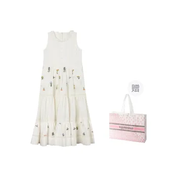 XUANSHU Sleeveless Dress Women's White