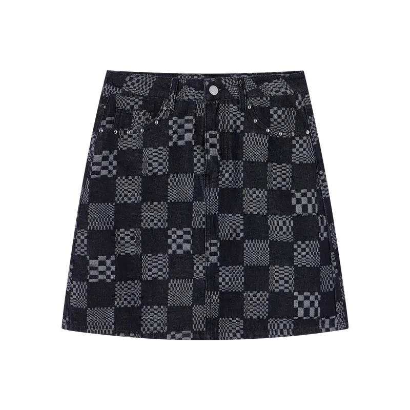 I'M ONE Denim Short Skirts Women's Denim Black-0