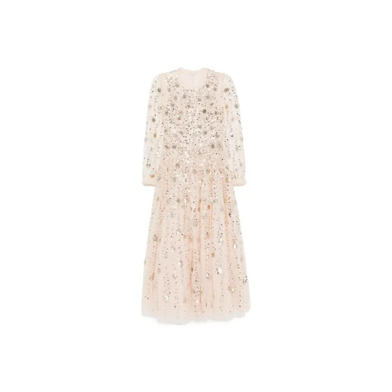 NEEDLE & THREAD Shooting Stars Long sleeved Gown-0
