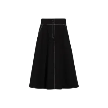 MaxMara Yamato A-line Midi Skirt