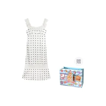 REMOULD Slip Dress Women's White Polka Dot