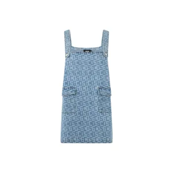 GCDS Monogram print Denim Mini Dress