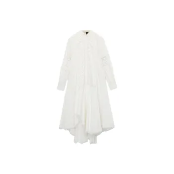 LOEWE Paula's Ibiza SS25 Long Sleeved Dress Women's White