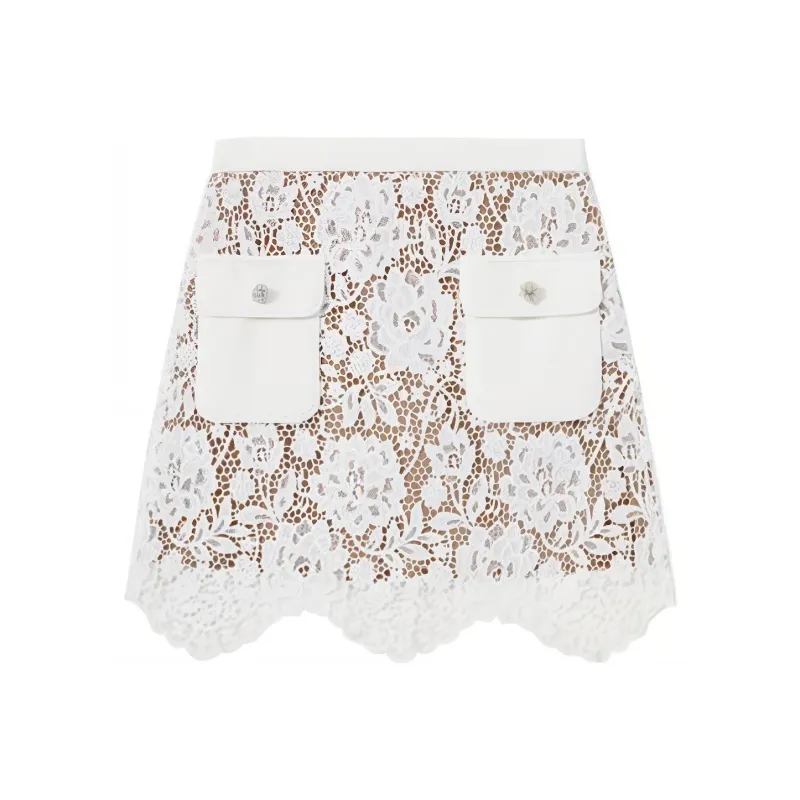Self portrait Floral lace Miniskirt-0