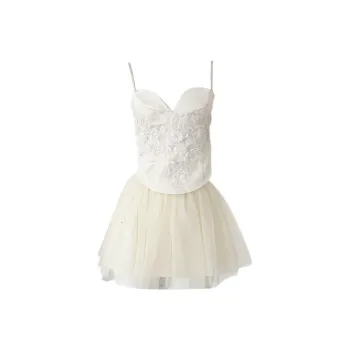 Udon House Slip Dress Women's Cropped Set