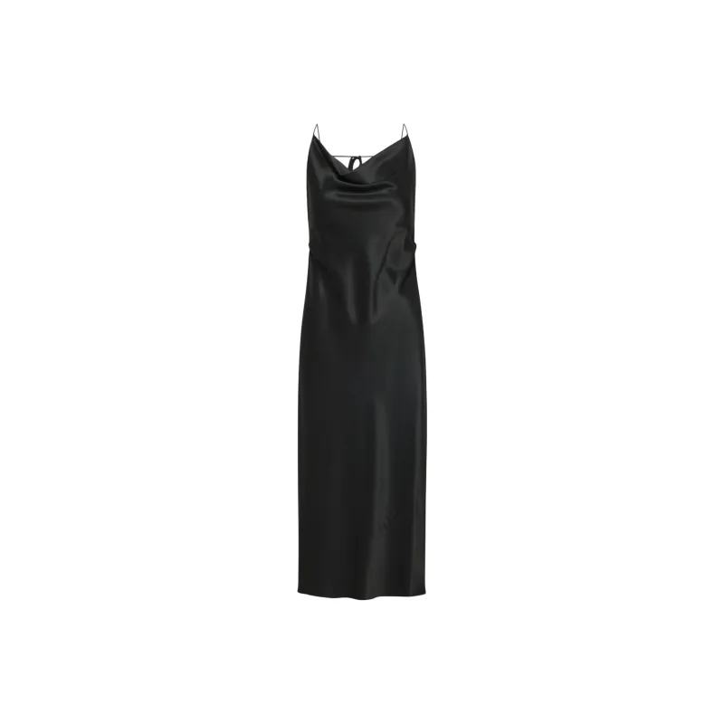 ARITZIA Ten Affection Satin Maxi Dress Slip Dresses Women's BLACK/Black-0