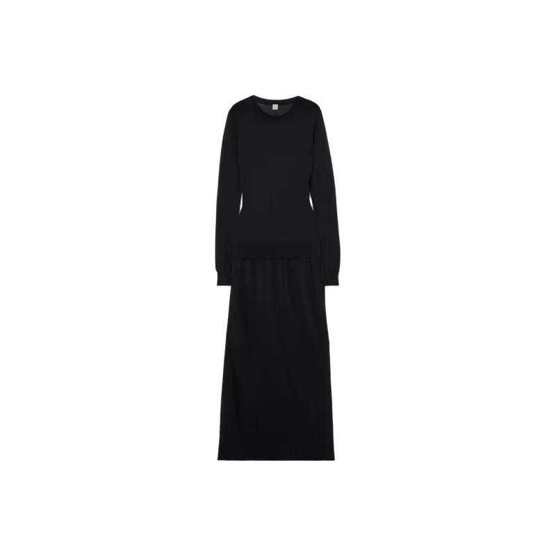 TOTEME Long Sleeved Dress Women's Black-0
