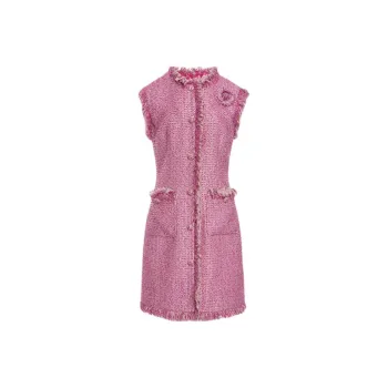 BESIONIA FW24 Sleeveless Dress Women's Rose Red