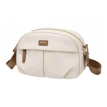 POLO Fabric Shoulder Bag, Crossbody Bag Women's Milk Tea Apricot/Tranquil Black