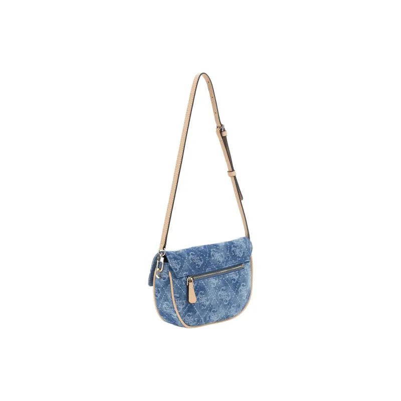 GUESS Cotton Shoulder Bag Women's Denim Blue-1
