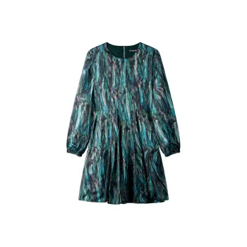 THE SEA LIFE Long Sleeved Dress Women's Spruce Green