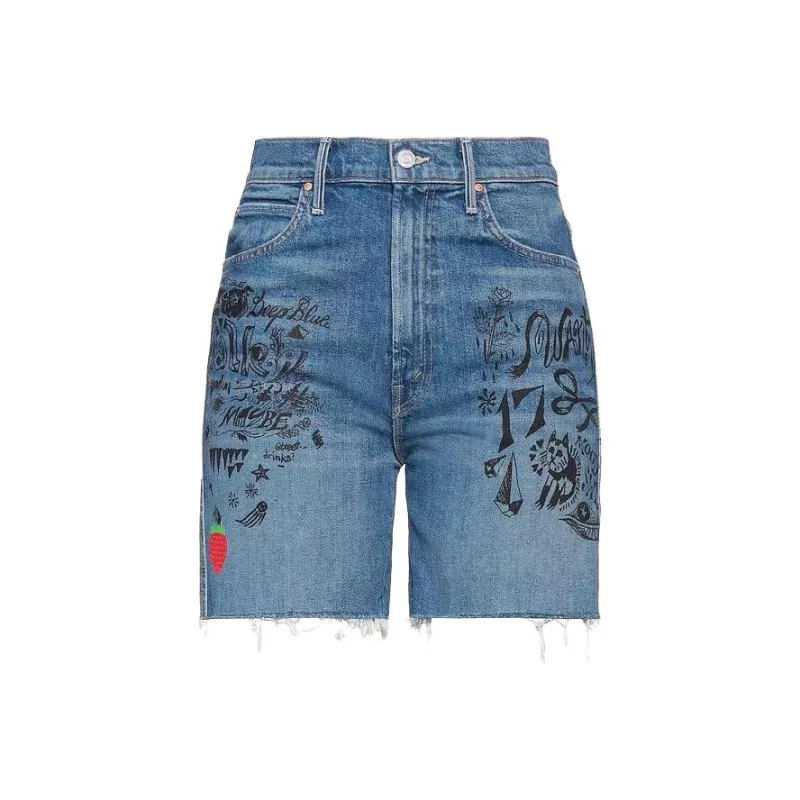 MOTHER Denim Shorts Women's Blue-0