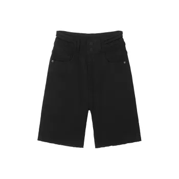 MEETLADY Denim Shorts Women's Black