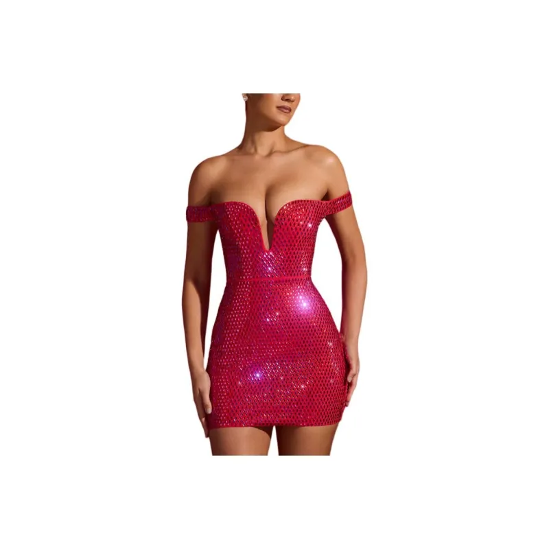 OH POLLY Leonora Sleeveless Dress Women's Crimson Red/Deep Red-0
