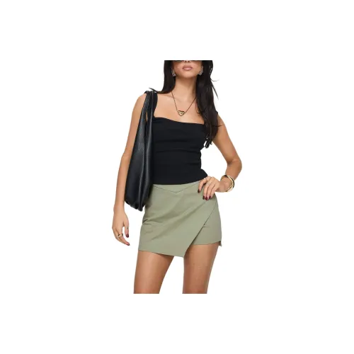 PRINCESS POLLY MACELINE WRAP FRONT SKORT Casual Short Skirts Women's GREEN/Green