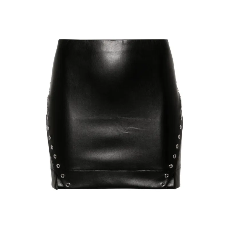 Patrizia Pepe Faux-leather Mini Skirt-0