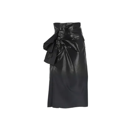 Maison Margiela Coated Ruched Midi Skirt
