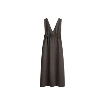 H&M Sleeveless Dress Women's Dark Brown