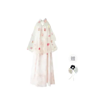 TUSHIFEI Sleeveless Dress Women's Champagne+Hair Tie Comes With