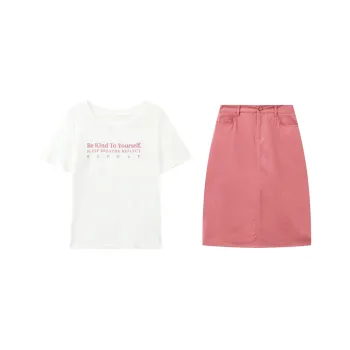 EIDOLON GRAIN Skirt Set Women's White Pink
