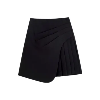 Olrain Casual Short Skirts Women's Black