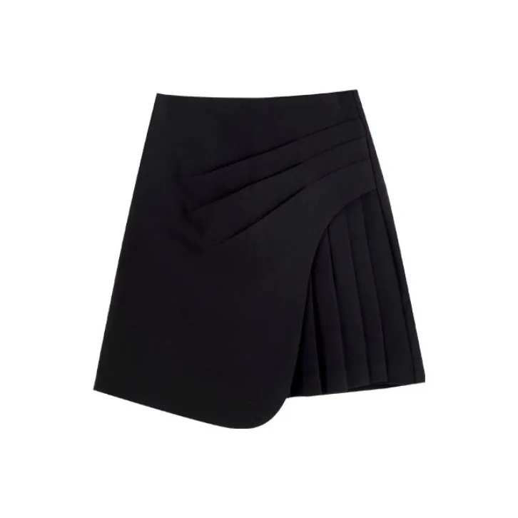Olrain Casual Short Skirts Women's Black-0