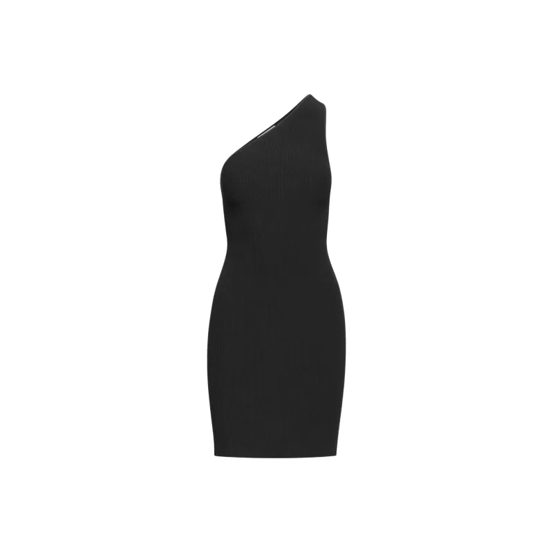 ARITZIA Babaton Sculpt Knit Seven Mini Dress Sleeveless Dress Women's Black-0