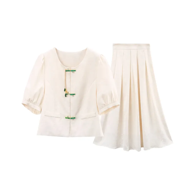 A Paradise For Awakening Skirt Set Women's Beige-0