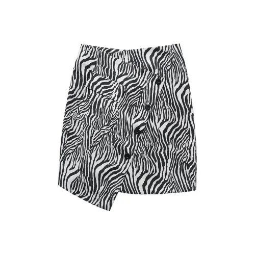 A head of Agua Casual Short Skirts Women's Zebra estampill