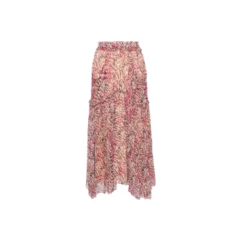 ISABEL MARANT ETOILE Veronique High Waist Pleated Midi Skirt
